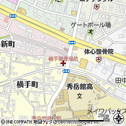 横手郵便局前周辺の地図