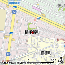 熊本県八代市横手新町周辺の地図