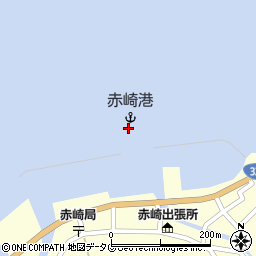 赤崎港周辺の地図
