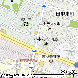 熊本県八代市田中東町27-11周辺の地図