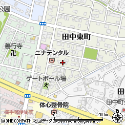 熊本県八代市田中東町16-7周辺の地図