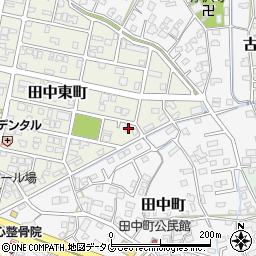 熊本県八代市田中東町9-1周辺の地図