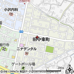 熊本県八代市田中東町18-16周辺の地図