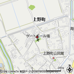 熊本県八代市上野町周辺の地図