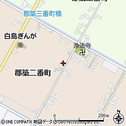 熊本県八代市郡築二番町周辺の地図