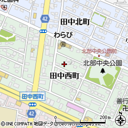 熊本県八代市田中西町周辺の地図