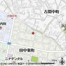 熊本県八代市田中東町21-2周辺の地図