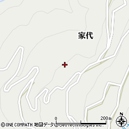 宮崎県東臼杵郡諸塚村家代周辺の地図