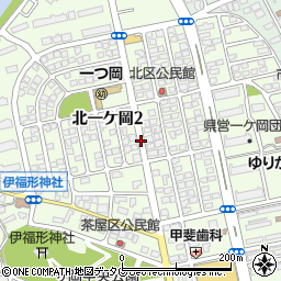 宮崎県延岡市北一ケ岡周辺の地図