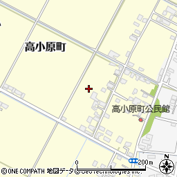熊本県八代市高小原町周辺の地図