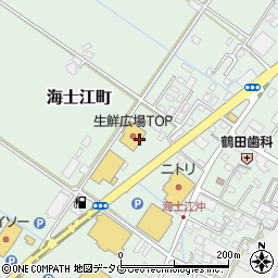 魚弘　ＴＯＰ海士江店周辺の地図