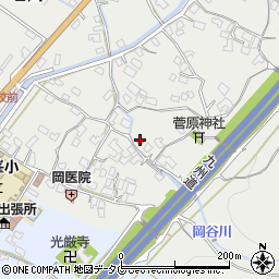 岡町谷川公民館周辺の地図
