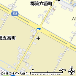 熊本県八代市郡築五番町45-2周辺の地図