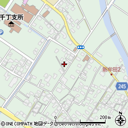 熊本県八代市千丁町新牟田1279-4周辺の地図