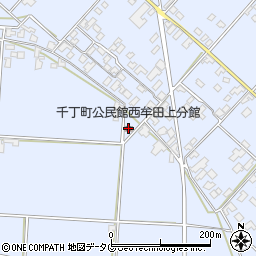 千丁町公民館西牟田上分館周辺の地図