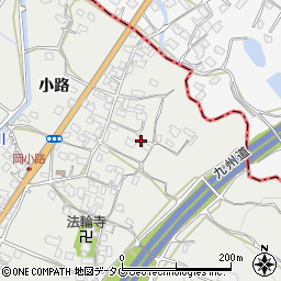 熊本県八代市岡町（小路）周辺の地図