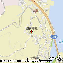 御鉾神社周辺の地図