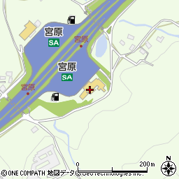 九州自動車道　宮原ＳＡ下り周辺の地図
