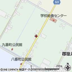 熊本県八代市郡築九番町周辺の地図
