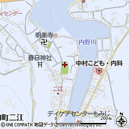 二江神社周辺の地図