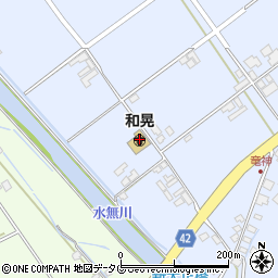 和晃保育園周辺の地図