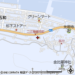 デイリーヤマザキ天草二江店周辺の地図