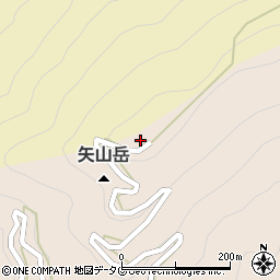 矢山岳周辺の地図