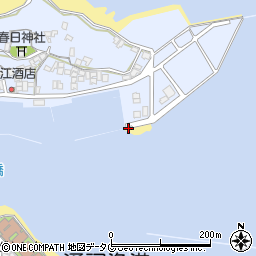 二江港通詞島灯台周辺の地図