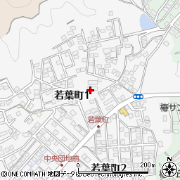 宮崎県延岡市若葉町周辺の地図