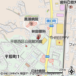 林田眼科医院周辺の地図