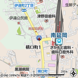 南延岡駅前周辺の地図