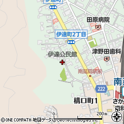 伊達公民館周辺の地図