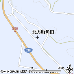 宮崎県延岡市北方町角田周辺の地図