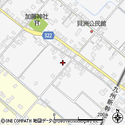 熊本県八代市鏡町貝洲周辺の地図
