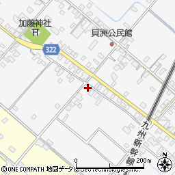 熊本県八代市鏡町貝洲274周辺の地図