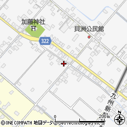 熊本県八代市鏡町貝洲713周辺の地図