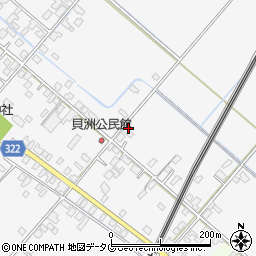 熊本県八代市鏡町貝洲376周辺の地図