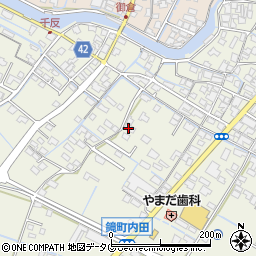 熊本県八代市鏡町内田周辺の地図