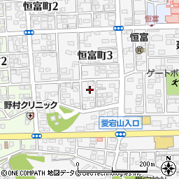 宮崎県延岡市恒富町周辺の地図