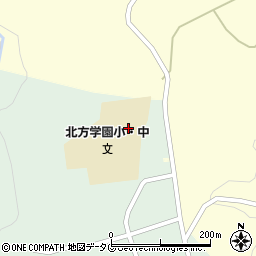 延岡市立北方学園中学校周辺の地図