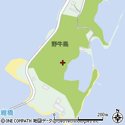 野牛島周辺の地図