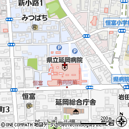 宮崎県立延岡病院周辺の地図