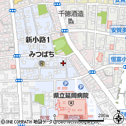 日本経済新聞　恒富販売所周辺の地図