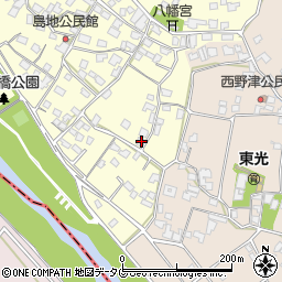 熊本県八代郡氷川町島地1361周辺の地図