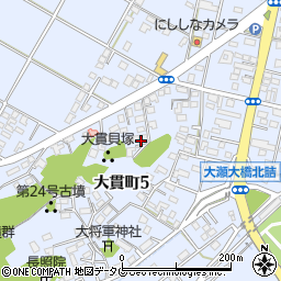宮崎県延岡市大貫町周辺の地図