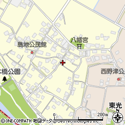 熊本県八代郡氷川町島地1382-4周辺の地図