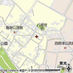 熊本県八代郡氷川町島地1384-1周辺の地図