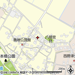 熊本県八代郡氷川町島地1237-1周辺の地図