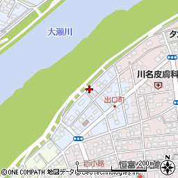 宮崎県延岡市出口町周辺の地図
