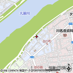 宮崎県延岡市出口町周辺の地図